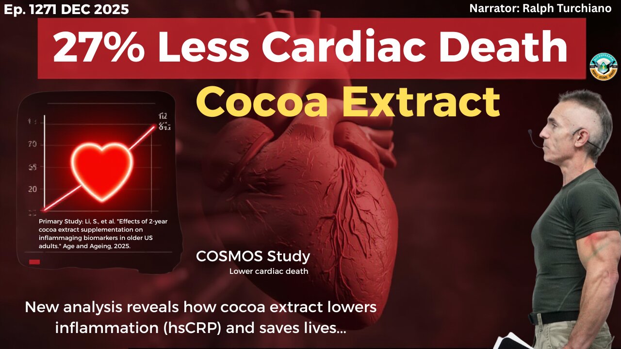 27% Less Cardiac Death: The Cocoa Extract Study Explained Ep. 1271 DEC 2025
