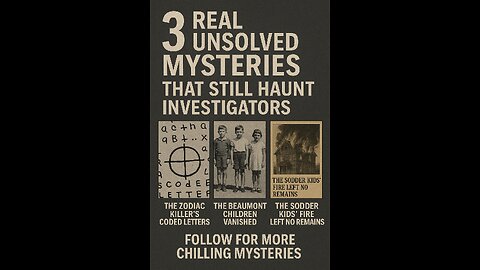 3 Unsolved Mysteries That Still Haunt Investigators!