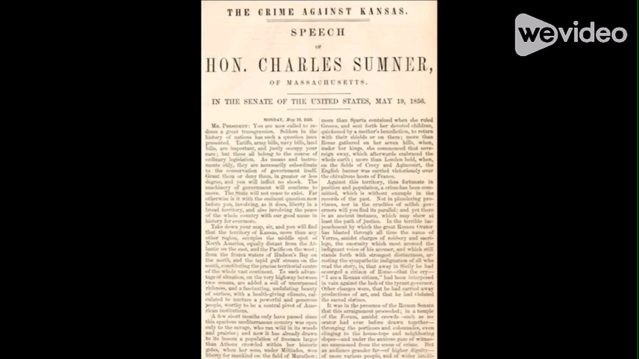 Senator Charles Sumner versus the Crime Against Kansas