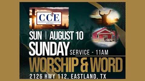 ✝️Live 11:00am Sunday Service 8/10/25