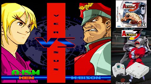 Street Fighter Alpha 3 (Sega Dreamcast) - Ken vs. M.Bison