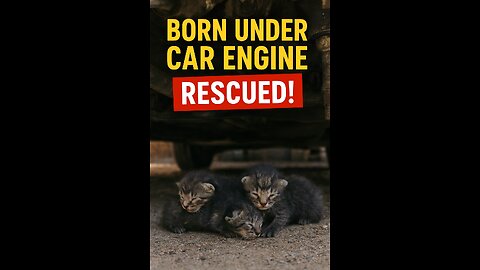 🚗🐱 Born under a car engine – A heartwarming rescue!