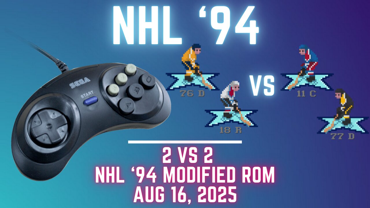 NHL '94 2v2 CUSTOM ROM - Yzerman & Fedorov vs. Gretzky & Kurri! (Detroit vs. Edmonton OT THRILLER!)