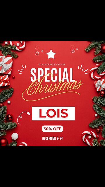 Christmas Sale 30% off GlowFace.Store discount code LOIS ❤️🌲🥰December 9-24