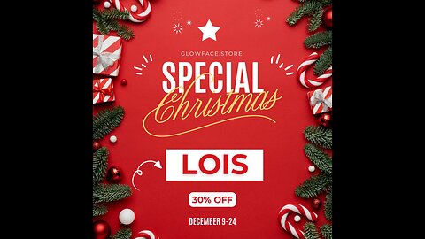 Christmas Sale 30% off GlowFace.Store discount code LOIS ❤️🌲🥰December 9-24