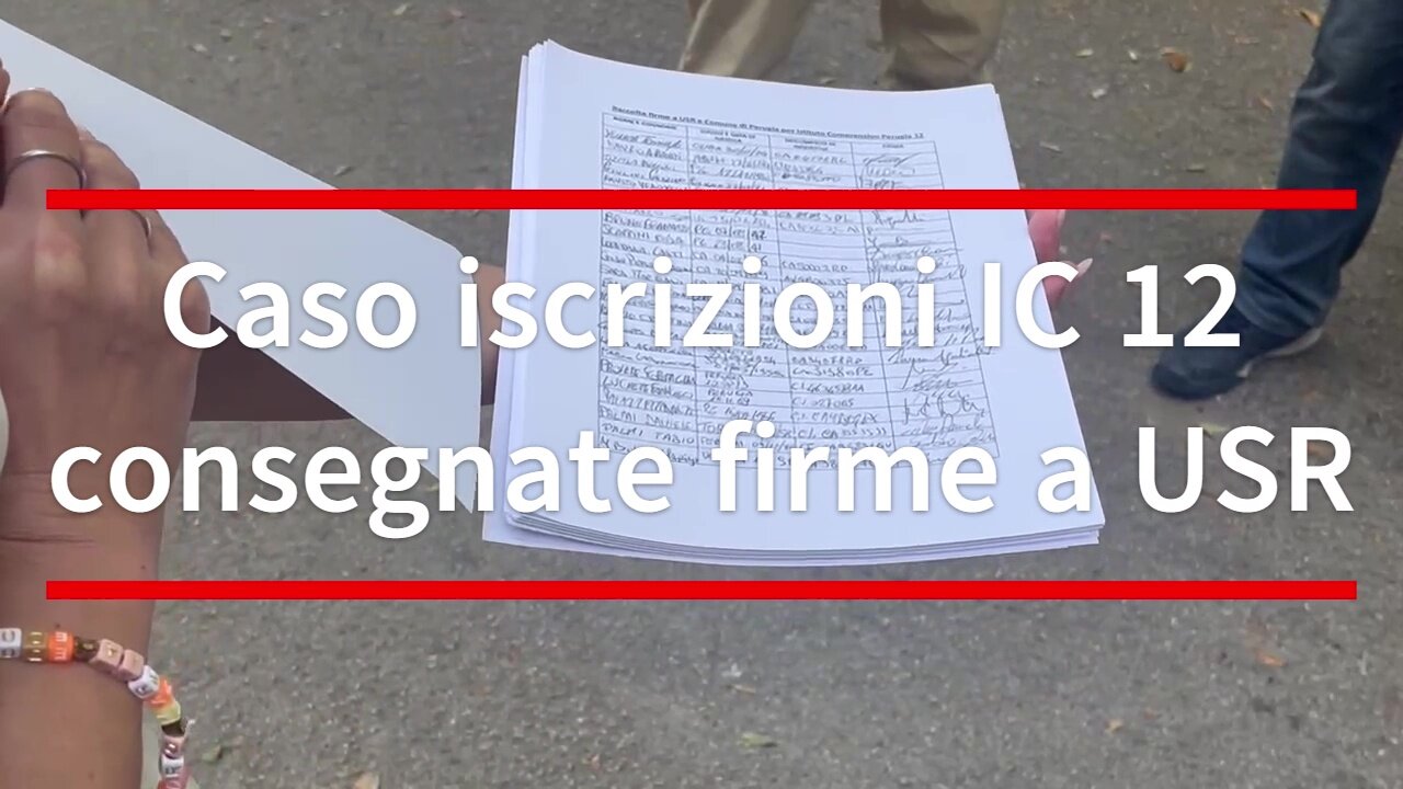 Caso iscrizioni IC 12 consegnate firme a USR