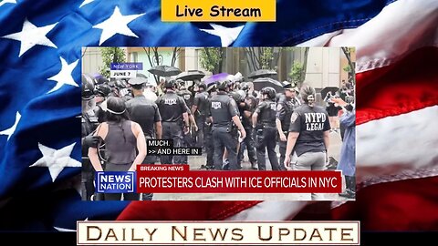 x372b: News Nation 06/08 - Protesters clash with ICE officials in NYC | Morning in America