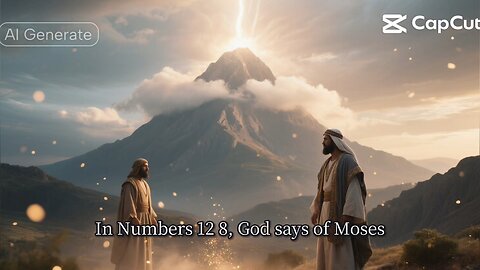 Numbers 12:8 (NIV) "With him I speak face to face, clearly and not in riddles....