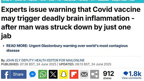 Experts issue warning that Covid vaccine may trigger deadly brain inflammation