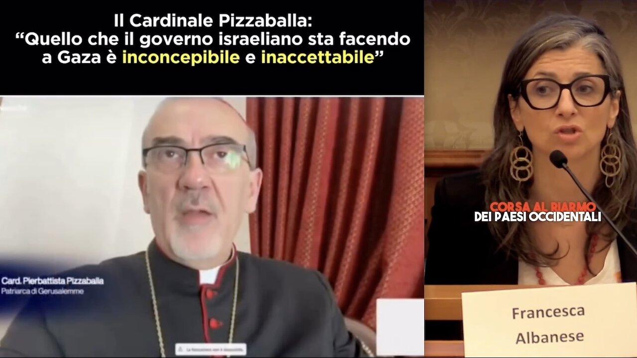Cardinale Pizzaballa: “GAZA, STRAGE DISUMANA”. Albanese: “AFFARI D'ORO DEGLI OCCIDENTALI”