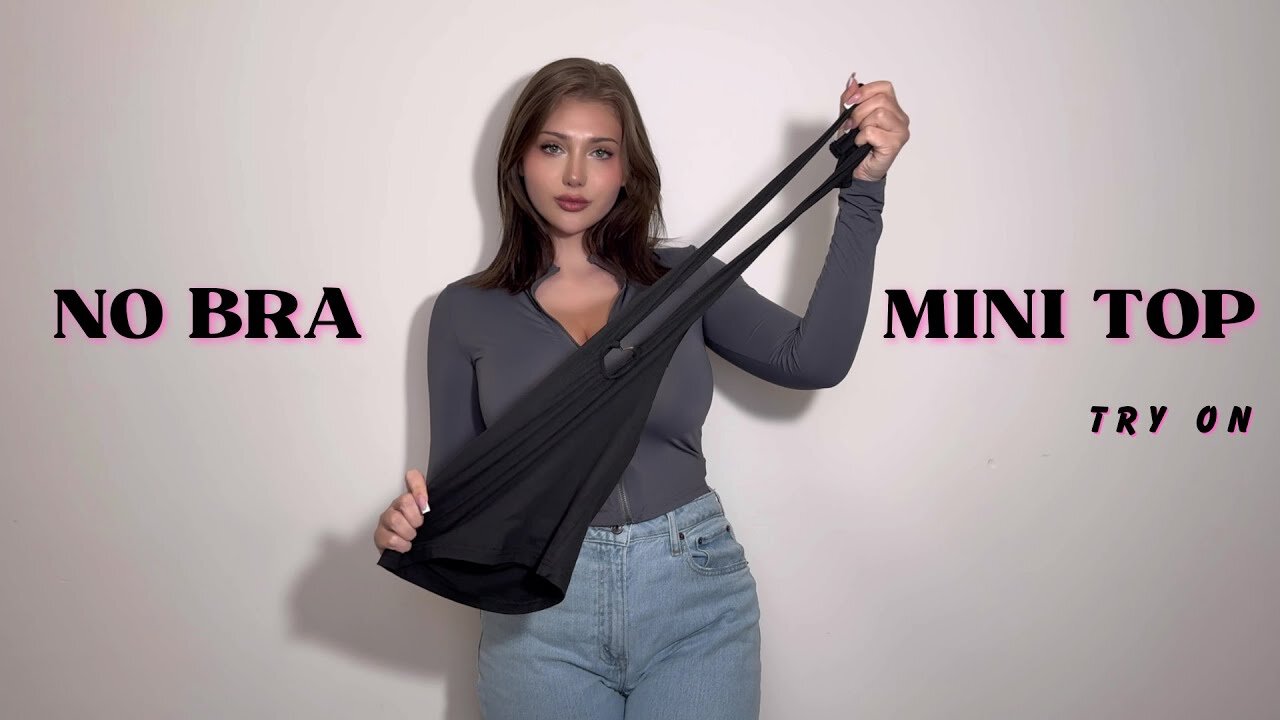 [4K USA] No Bra Transparent Try On Haul | Jaw-Dropping Outfit Reveal (2025)