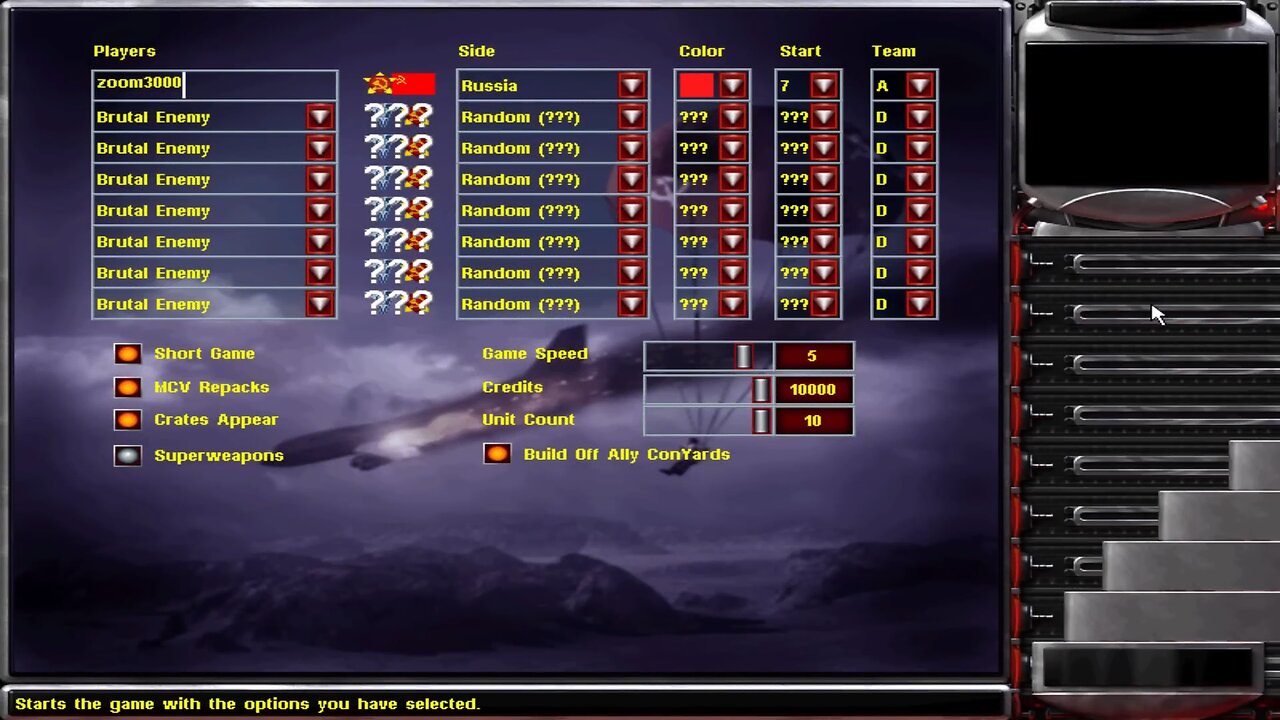 Red Alert 2 _ Country side skirmish _ (7 vs 1).