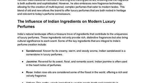 How Does Indian Heritage Influence the Creation of Modern Luxury Perfumes?