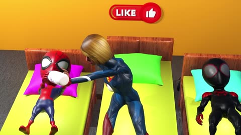 Supergirl Takes Care of Spidey and Miels Morales - Venom Smash 🥰 #spiderman #venom