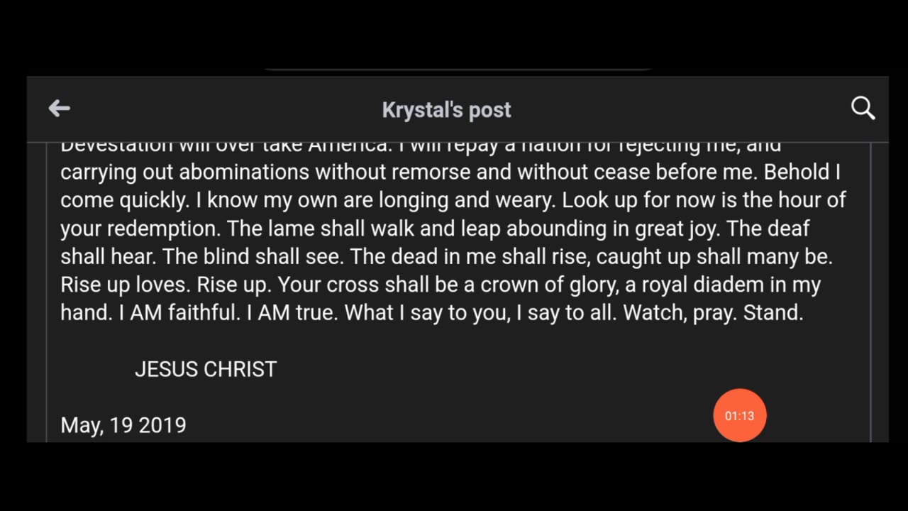 Prophesy: Rest In my presence.