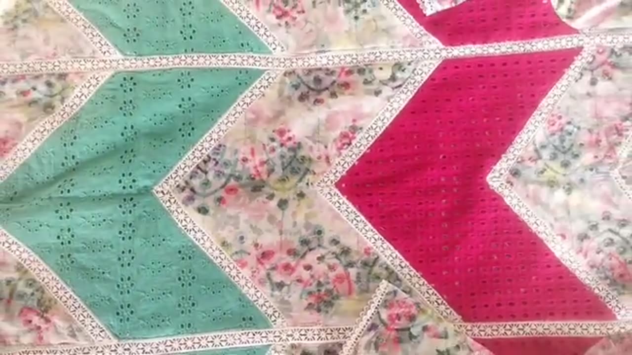 Beautiful printed chicken kari Kurti cutting ✂️✂️ and stitching