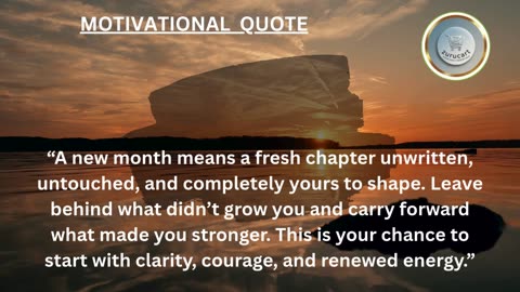 Quote For The Day: New month, new power. Step in with purpose ✨