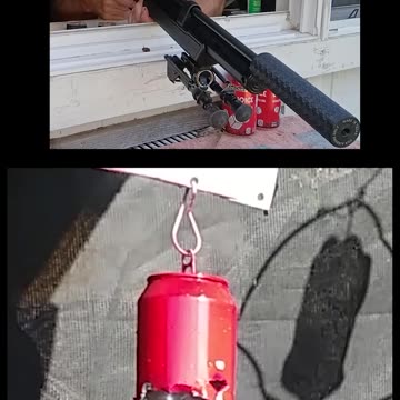 cut the can in half with an #airgun