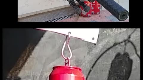 cut the can in half with an #airgun