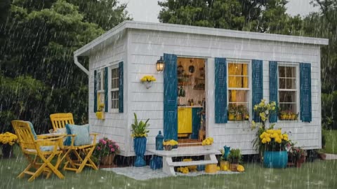 Rain Sounds for Relaxation while in a cozy tiny home.🌧️