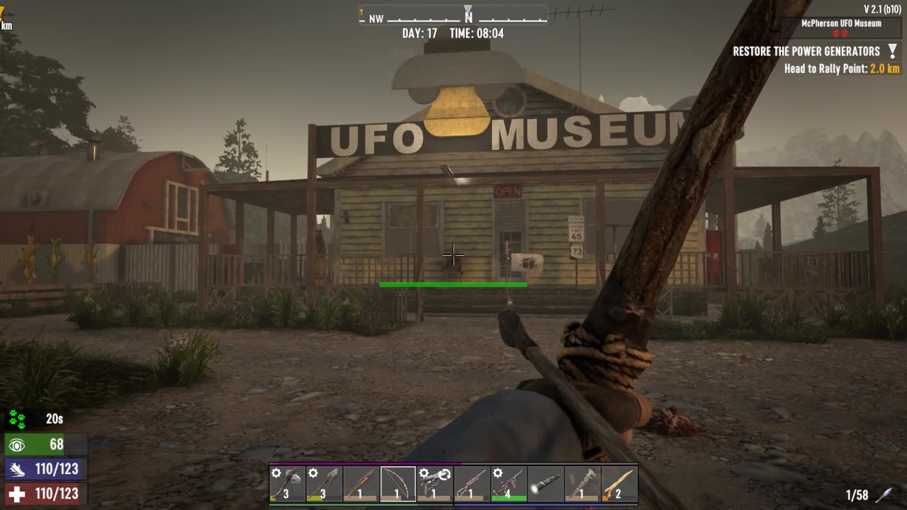 7 Days to Die Clearing the UFO Museum