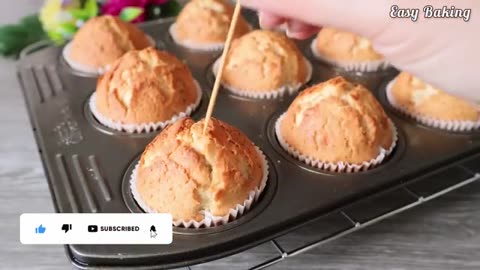 Incredible: Easy plain vanilla muffin recipe. Super soft and fluffy. Easy Baking