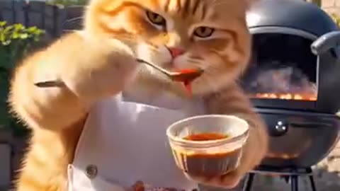 Cat Roasts Chicken Like a Pro! | Funny Animation
