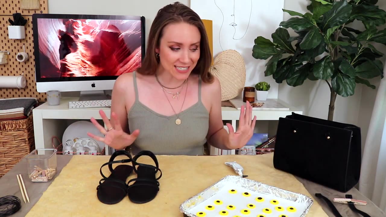 Sunflower Chic: Create Your Own Sandals and Handbag