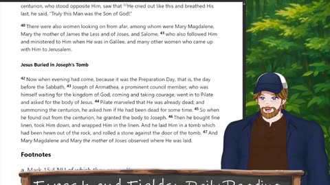 Forest and Fields Daily reading: Mark 15:16-47