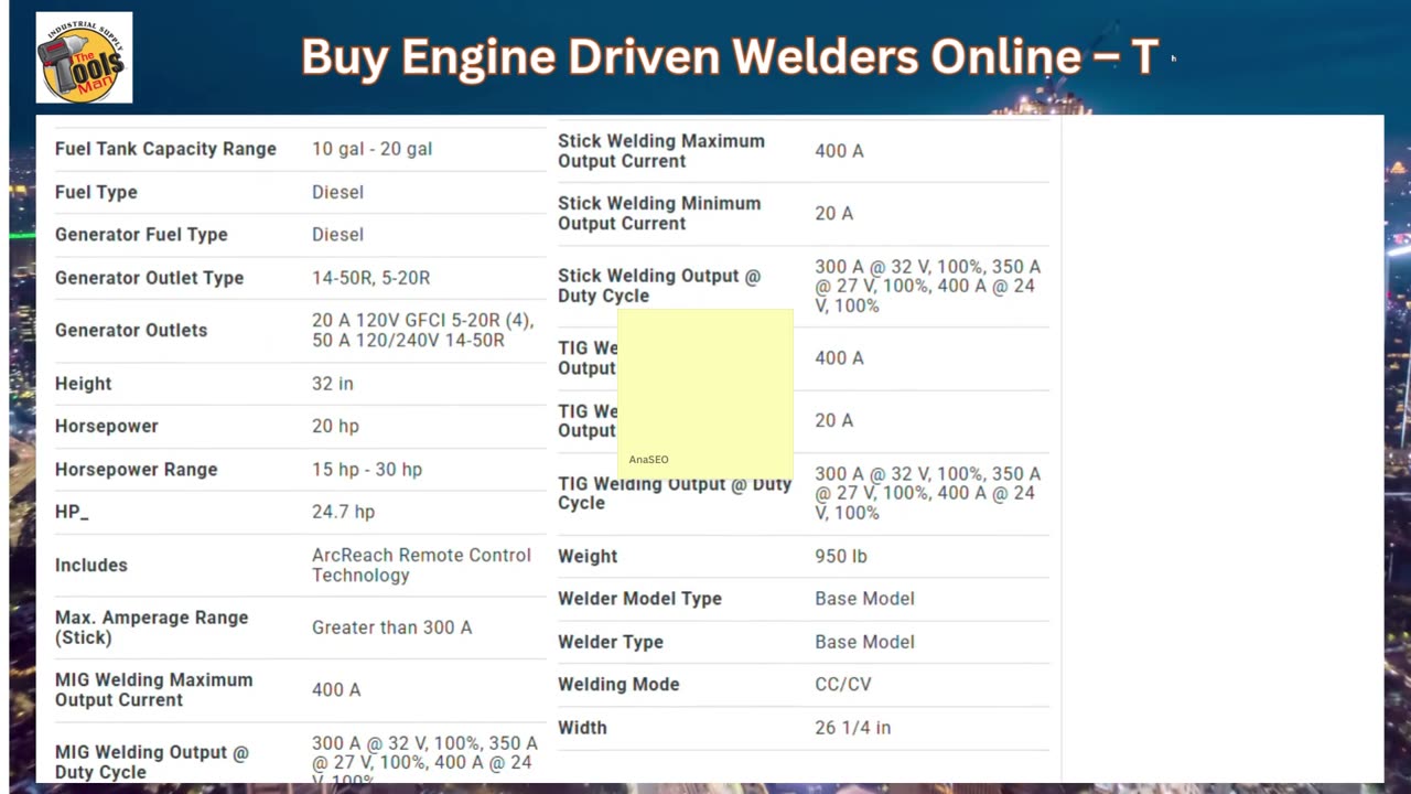 Buy Engine Driven Welders Online – The Toolsman