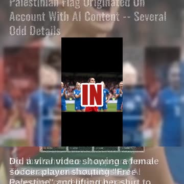 Fact Check: Video Of Soccer Player Lifting Shirt To Reveal Palestinian Flag From AI Content Account