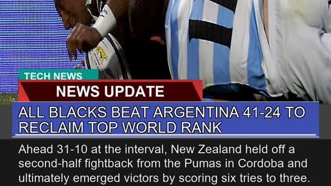 All Blacks Beat Argentina to Reclaim Top Wor