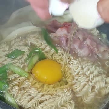 Ian Fujimoto "Wife me Up" Ramen Soup with Dumplings and Bacon! #cooking #recipe #comfortfood