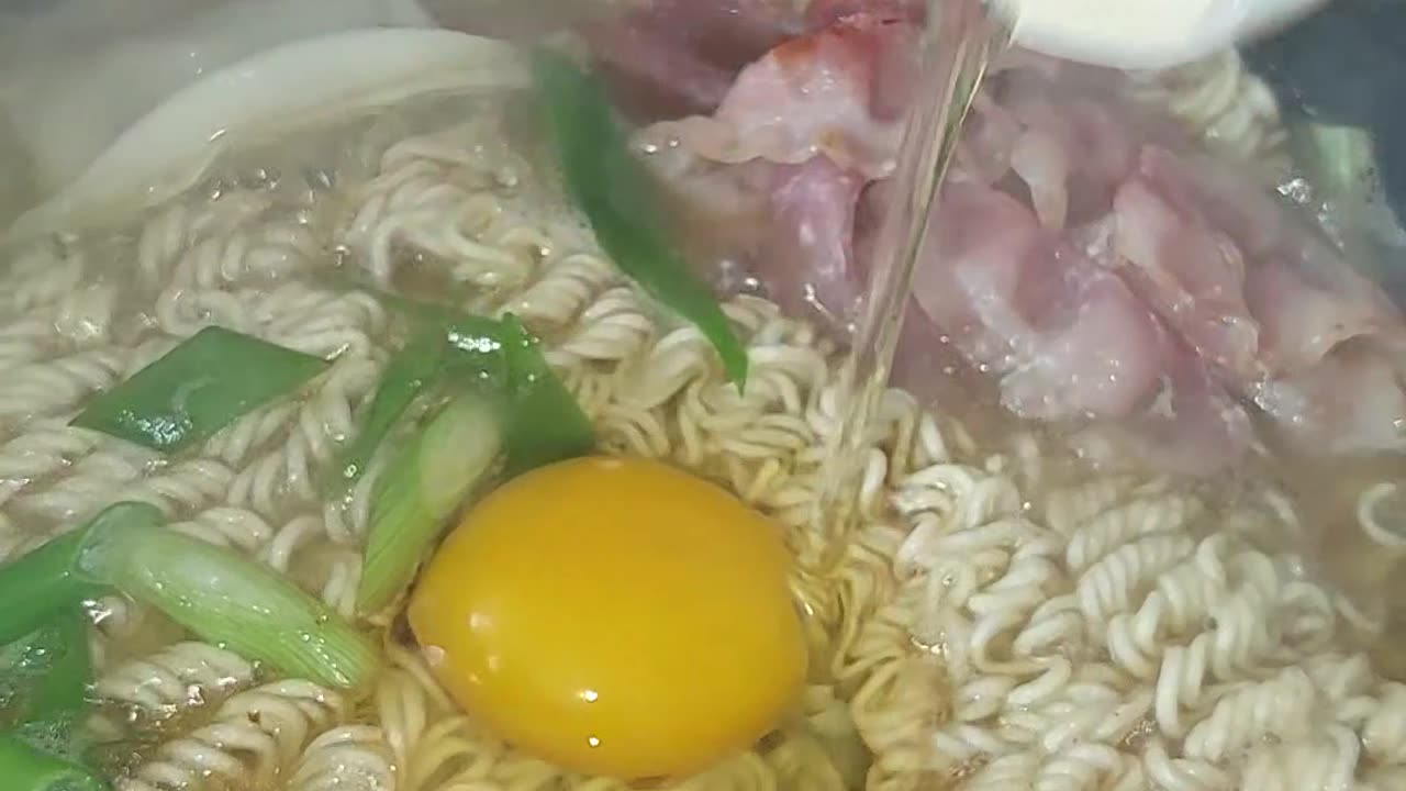 Ian Fujimoto "Wife me Up" Ramen Soup with Dumplings and Bacon! #cooking #recipe #comfortfood