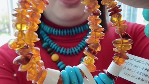 250523-13 Sleeping Beauty Turquoise & Amber Parent-Child Bracelet: Time’s Bond on Wrists