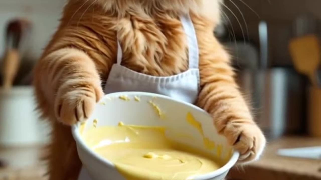Cat who becomes chef