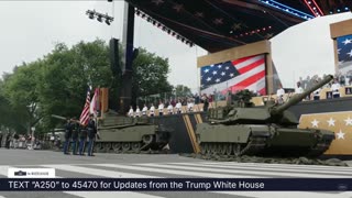 President Trump and First Lady Melania at the 250th birthday celebration of the United States Army
