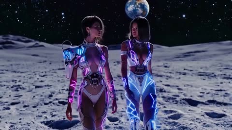 New AI female perfection in motion - dance, AI music, & micro bikini thongs. Music made to match