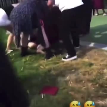 School girl fight during graduation