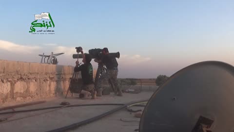 Syrian War in Siefat N. Aleppo TOW ATGM vs BVP-1 AMB-S hit 2014.10.18