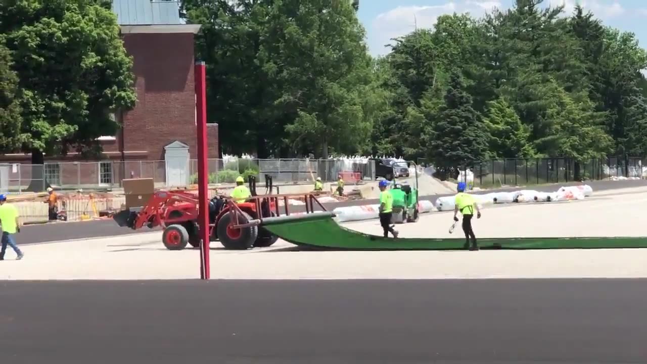June 15, 2020 - New Field Turf Arrives at Wabash College