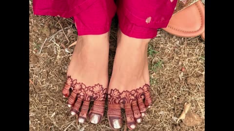 Feet henna designs
