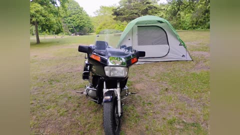 Awesome camping on Motorcycle