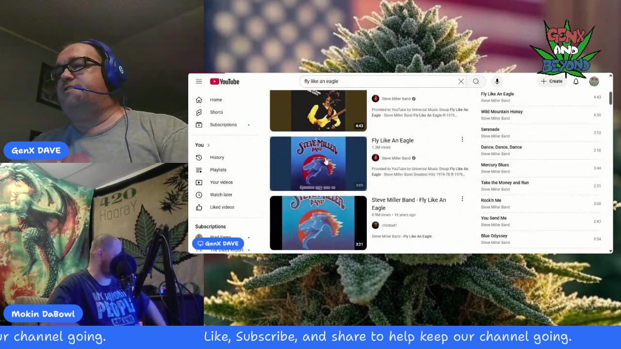 Happy 420 music review Steve miller band fly like a eagle