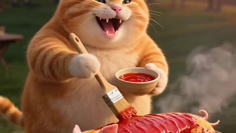 Cat cooking