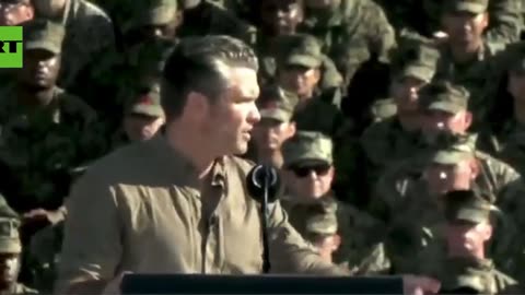 'Man, I'd be proud if my kids put on Marine uniform' — Hegseth The troops erupt