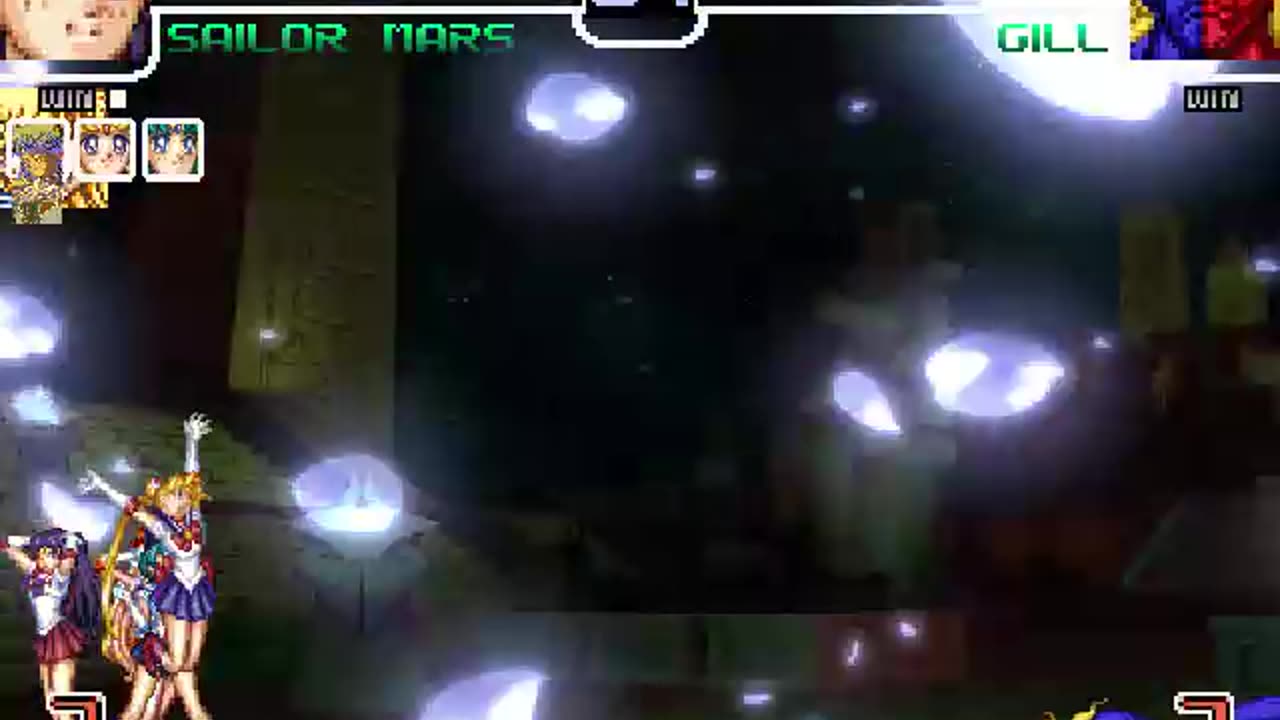 Sailor Moon, Sailor Mars, Sailor Venus, and Sailor Mercury (Me) Vs Gill