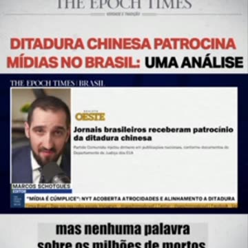 Ditadura chinesa patrocina mídias no Brasil: folha de são Paulo, Globo, estadão e d+ mídia, uma análise. 2024/04/02