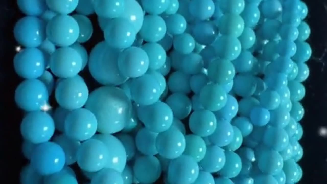 250325-9 This natural raw ore turquoise round bead string
