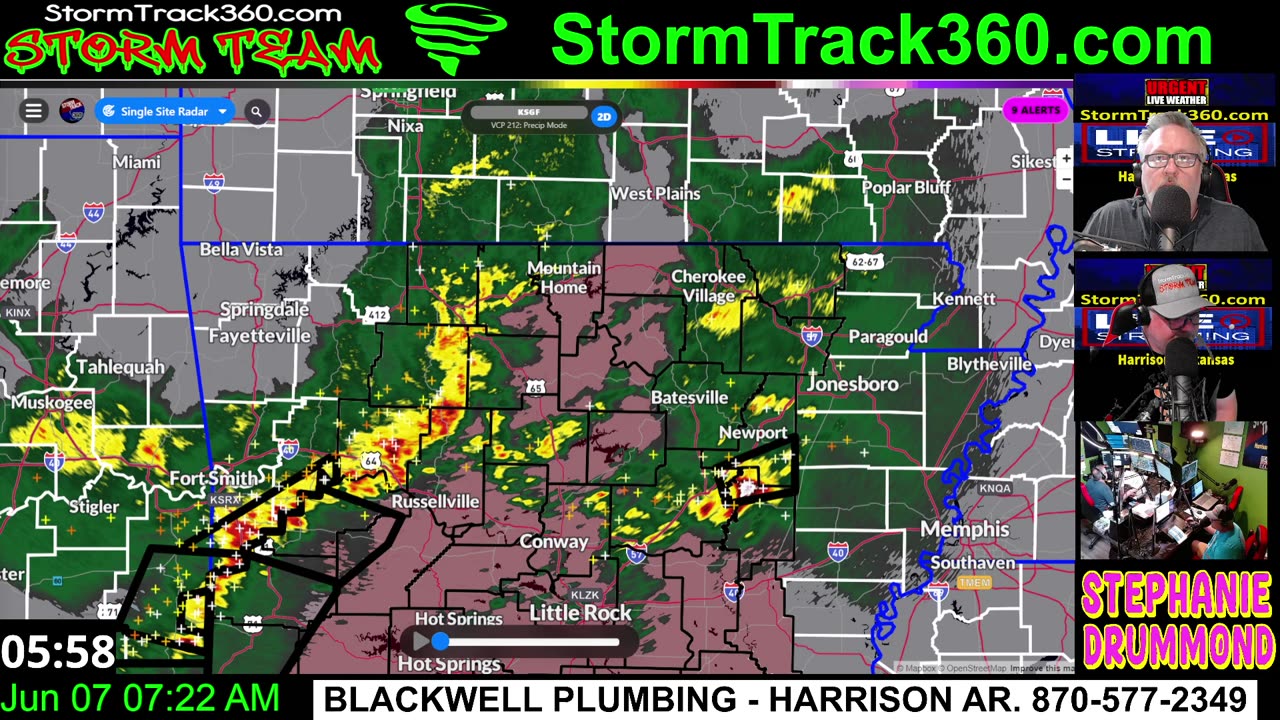 LIVE SEVERE WEATHER COVERAGE - Arkansas & Missouri Ozarks